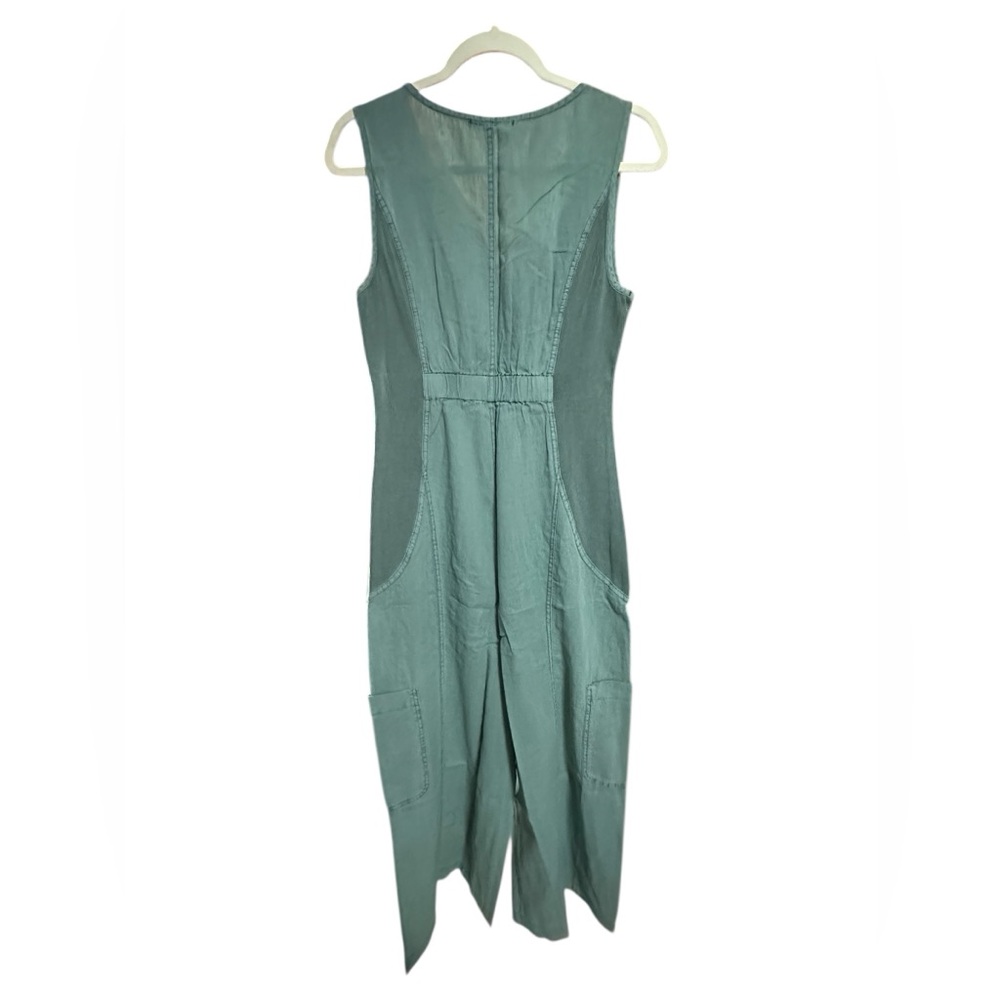 XCVI Clothing Women's Green Jumpsuit Wide Leg Size M Cropped NWT - Picture 2 of 2